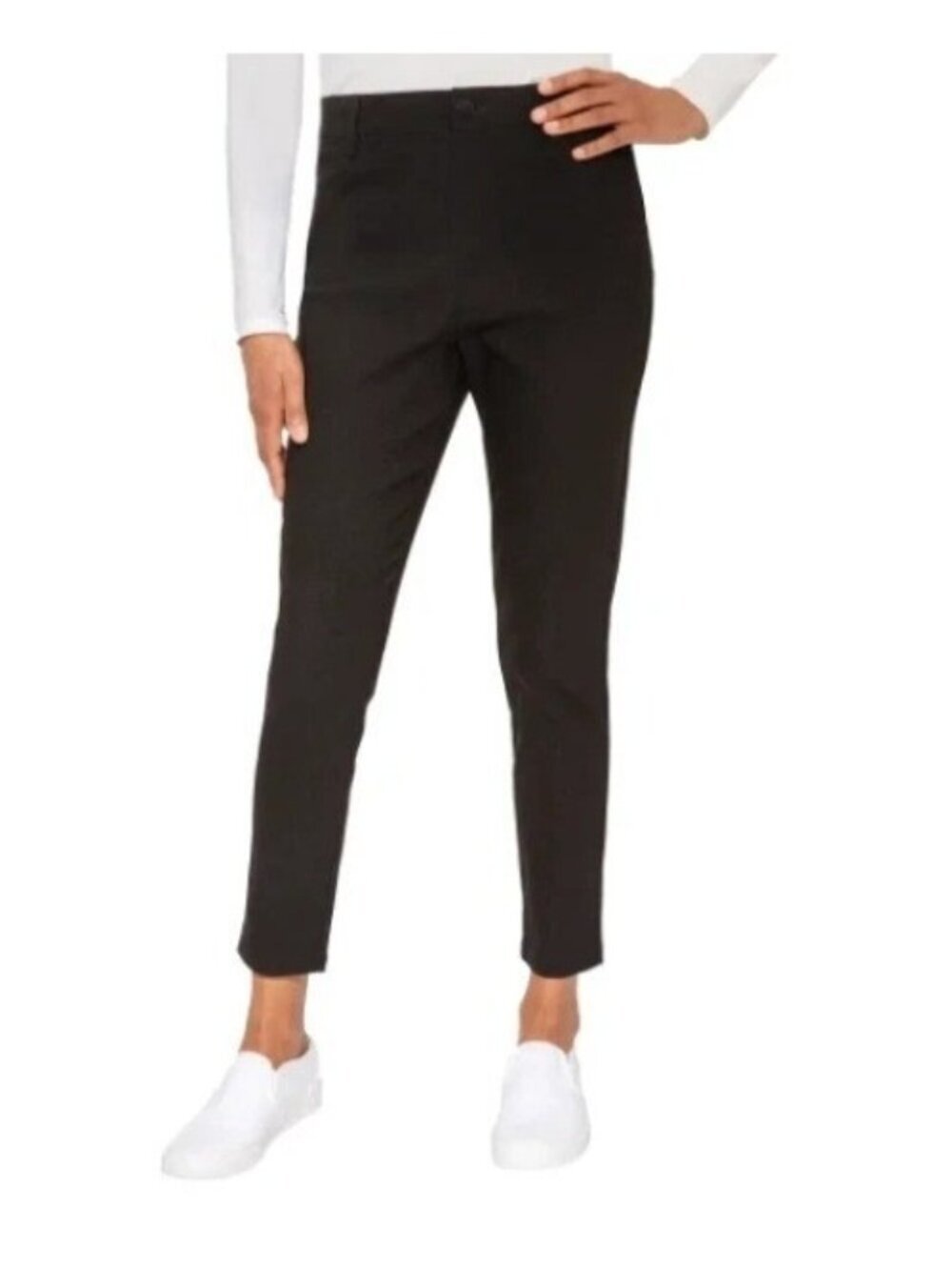NWT Mario Serrani Women's XL Textured Pull-On Pants Black G2102